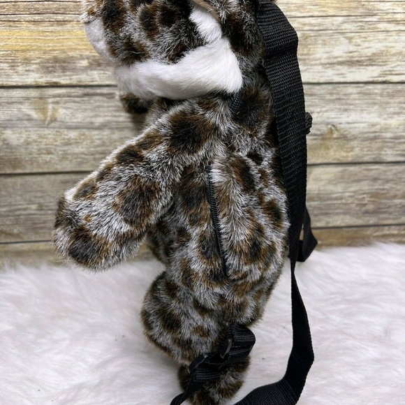 Mango Teddy Bear Co Snow Leopard Plush Cat Backpack 16" RARE - Picture 4 of 12